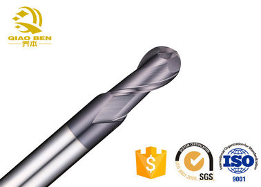 CNC Two Flute Carbide Ball End Mill High Strength Accuracy More Than 0.01mm