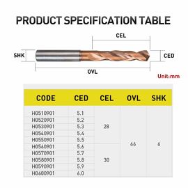 Professional Solid Carbide Reamers Spiral U Groove High Speed Processing